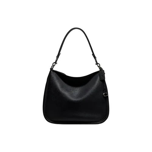 COACH Cary Pebble Кожа Сумка через плечо Большая Женская Черная