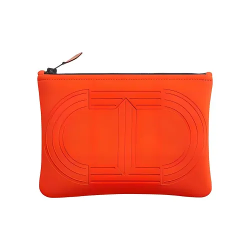 HERMES Полиамид Клатч Мини Женский Оранжевый