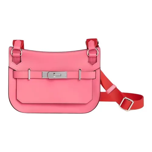 HERMES Jypsiere Evercolor Телячья кожа Сумка через плечо Мини Женская Розовая