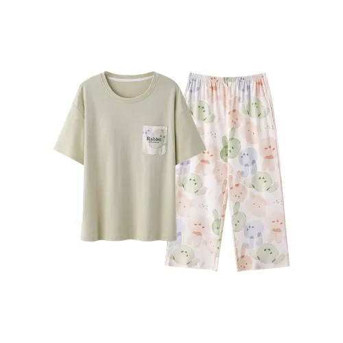 Shivs Pajama Комплект Женский Светло-Зеленый