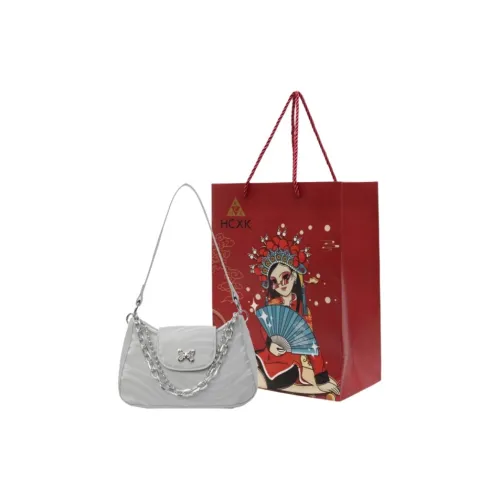 HCXK ПУ (полиуретан) Сумка через плечо Стандартная Женская Серебряный Черный Белый