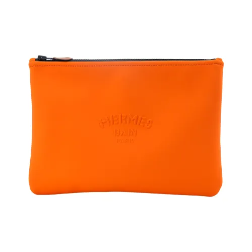 HERMES Neobain Полиамид Клатч Средний Женский Оранжевый
