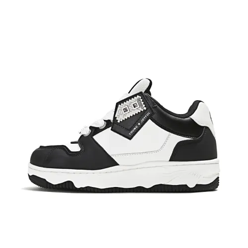 YJ x MKADC Высота Увеличивающие Противоскользящие Устойчивые к Износу Низкие Кроссовки для Скейтбординга Унисекс Черный Белый