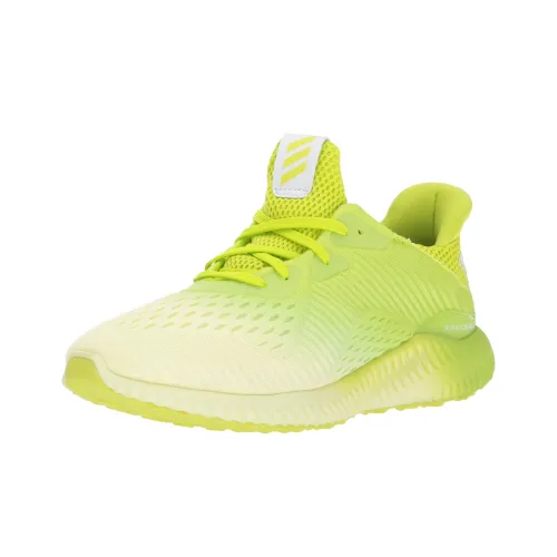 Adidas AlphaBounce Низкие беговые кроссовки для детей с устойчивыми амортизаторами низкий топ желто-зеленые для подростков