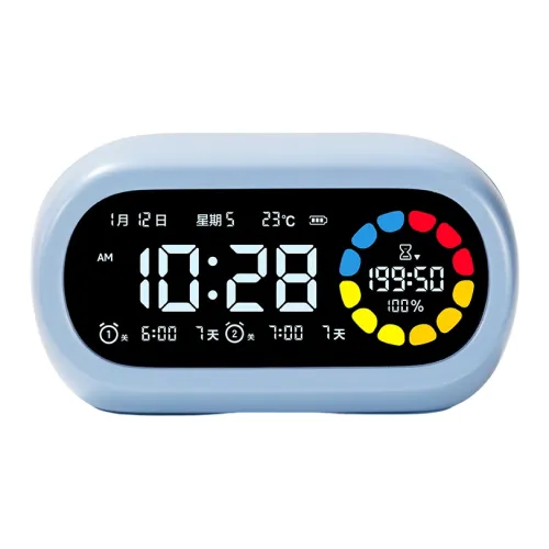 Deli Electronic Механизм Пластик Будильник Унисекс Синий