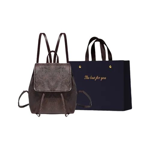 ZUONU ПУ (полиуретан) Рюкзак Средний Женские Коричневый