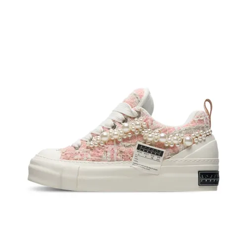 VESSEL Low Top Canvas Shoes Unisex Pink White VESSEL Низкие кеды унисекс розовые белые