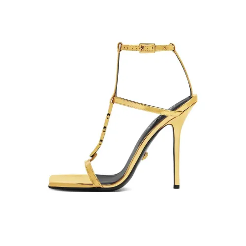 VERSACE V2025 One Ремень Сандалии 10,5 см Женские Золотые