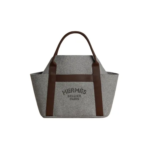 HERMES Groom Шерсть Сумка Стандартная Женская Нержавеющая Сталь