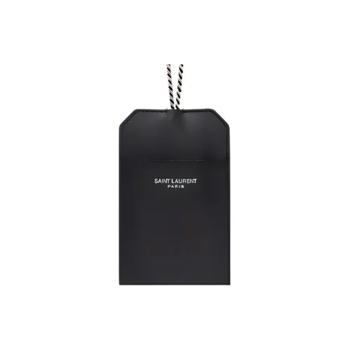 SAINT LAURENT Коровья кожа Держатель для карт Мужской Черный