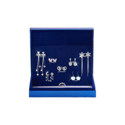 DIJING Серьги-гвоздики из серебра 925 пробы женские