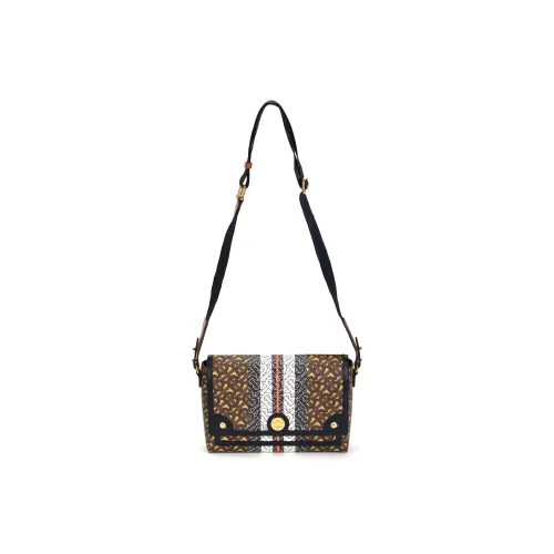 Burberry Хлопок Курьерская Сумка Плечевая Сумка Клатч Стандартный Женский Коричневый