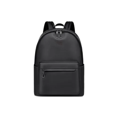 FAIRWHALE Рюкзак из кожаной мембраны большой мужской черный