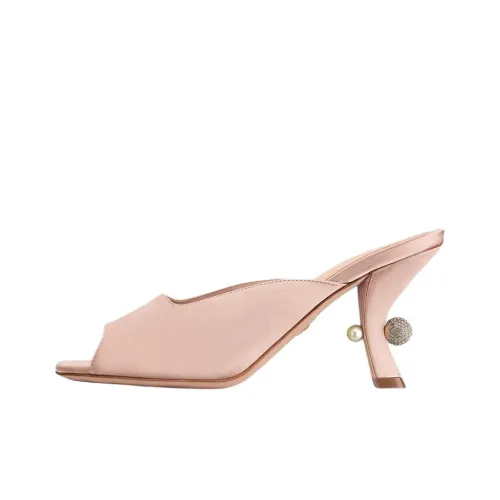 DIOR Tribales Слипоны 8 см Женские Нюдово-розовый