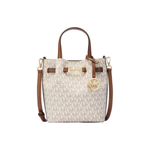 MICHAEL KORS Сумка через плечо из искусственной кожи маленькая сумка для женщин цвет ванильный белый и коричневый жемчужный