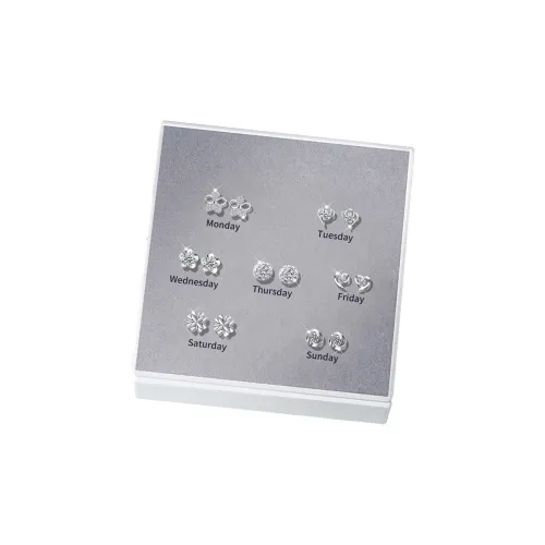 DIJING Серьги-гвоздики из серебра 925 пробы женские