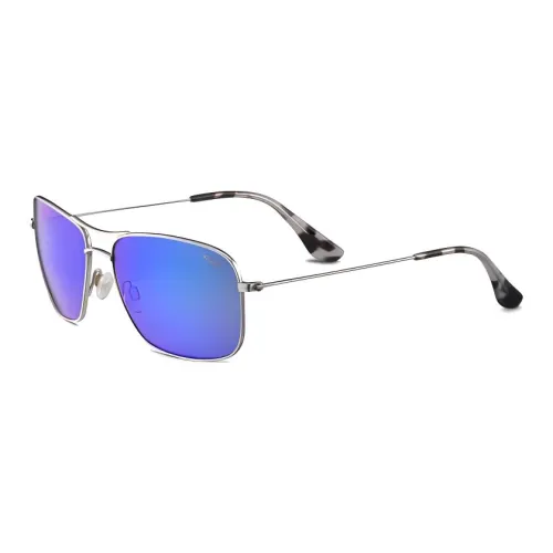 Maui Jim Металл Aviator Солнцезащитные очки Мужские Серебряный
