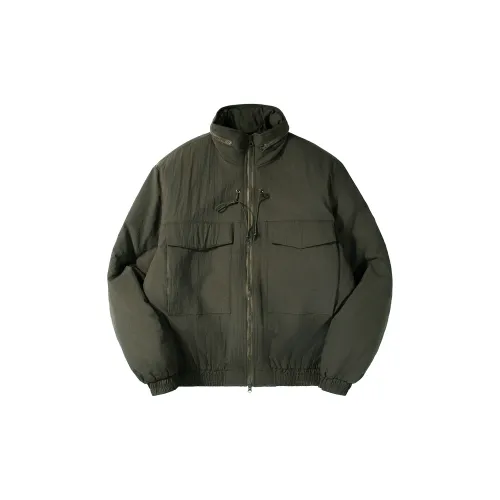 SHANTREE Хлопковый пуховик унисекс армейский зеленый