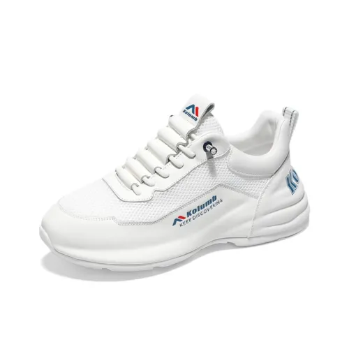 KOLUMB Slip Резистентный Дышащий Легкий Низкий Топ Повседневный Мужской Белый