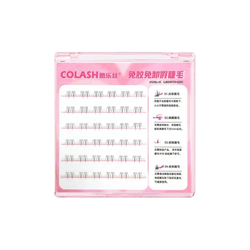 KULESI Клей Бесплатно Двойной Кончик Маленький Пламя Искусственные Веки Один Кластер 6 Рядов 36 Кластеров