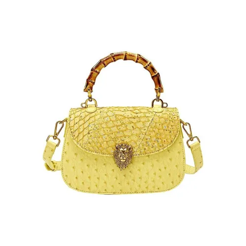 PAYOT Микрофибра Синтетическая Кожа Сумка через плечо Сумка Обычная Женская Желтая Абрикосовая Черная