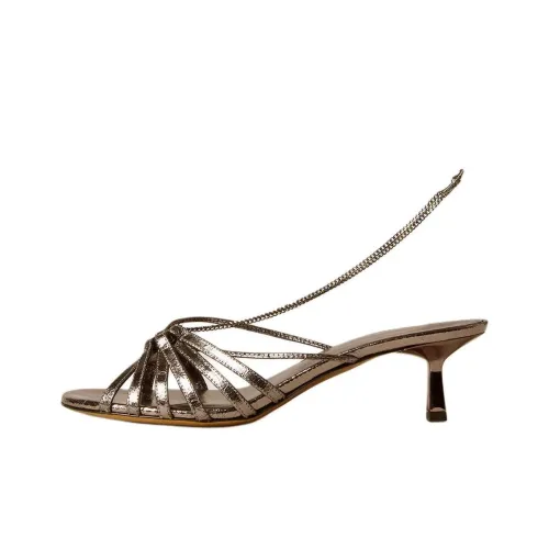 Golden Goose One Ремень Сандалии Металлические Серые Женские