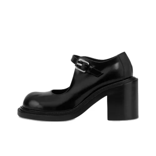 MOSCHINO Olivia Грубый каблук Туфли Мэри Джейн 9 см Женские Черные