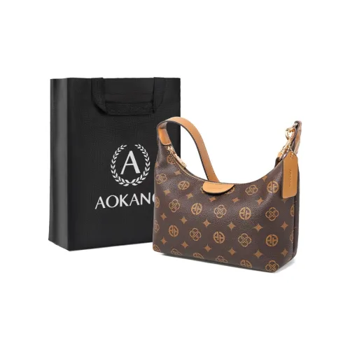 AOKANG ПВХ Пельмени Сумка через плечо Маленькая Женская Кофейная Экрю