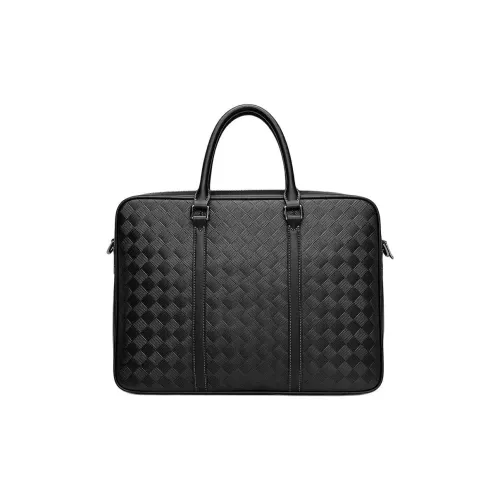GOLDLION Сумка для ноутбука из коровьей кожи большая мужская черная
