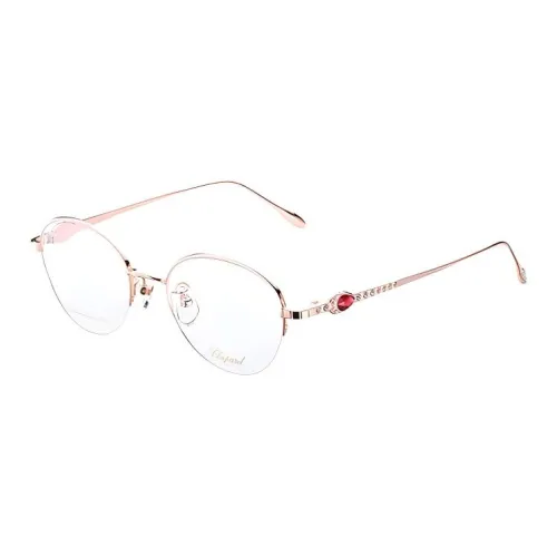 CHOPARD Титан Овал Оправы для очков Женские Яркий Розовое золото