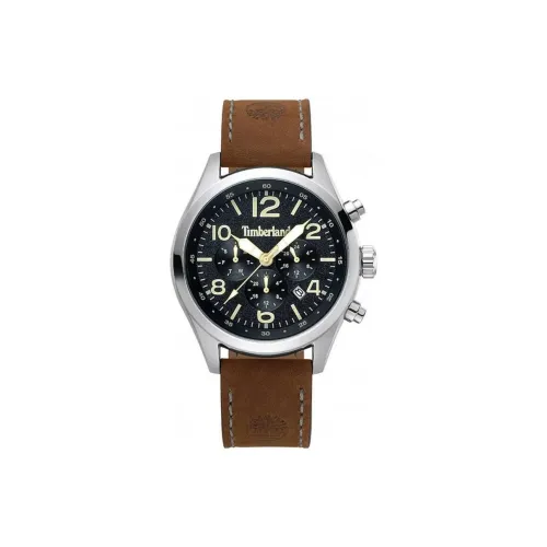 Timberland Наручные часы Кварцевый механизм Кожаный ремешок 43 мм Черный циферблат Мужские часы