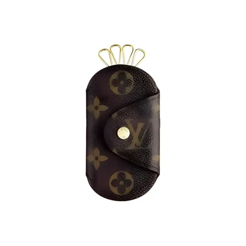 LOUIS VUITTON Монограмма Холст Key Pouch Маленький Унисекс Умбра