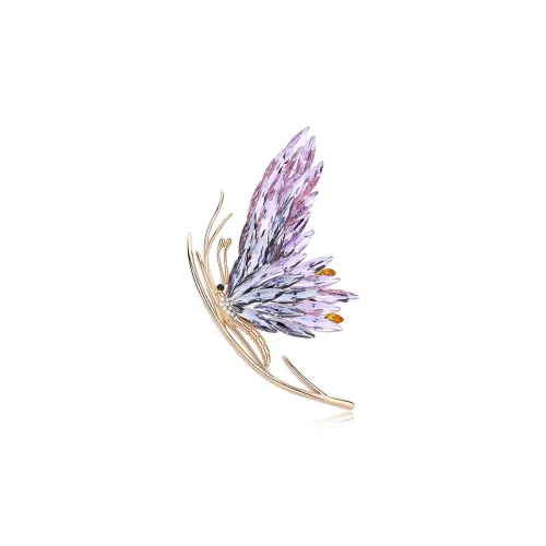 Фиолетовый экологически чистый сплав броши женские