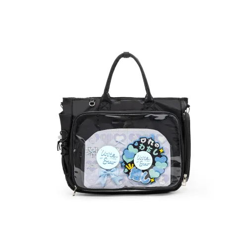 UNITE STAR Нейлон Большая Сумка-тоут Сумка через плечо Сумка среднего размера Женская Черная