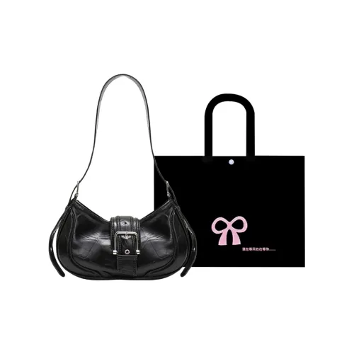 HACIN ПУ (полиуретан) Сумка через плечо Стандартная Женская Черная Серебряная