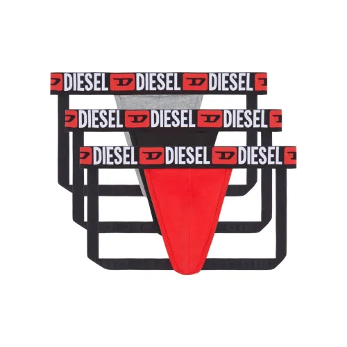 DIESEL 3 пачки: красный + черный + серый мужские трусы