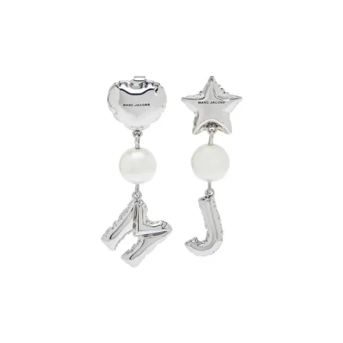 MARC JACOBS Латунь Стекло CUBIC Циркон Серьги Женские Серебристые