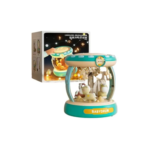 GUOU Ручной барабан вращающаяся деревянная лошадь умные игрушки