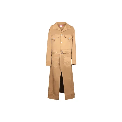 JUNYA WATANABE Пальто Мужское Бежевого цвета