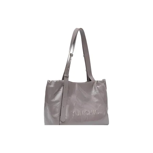 YUMCHIC Коровья кожа Тоут Сумка Сумка для покупок Сумка на плечо Сумка Большая Женская Классическая Черная Молочная Белая Темно-сланцевый Серый