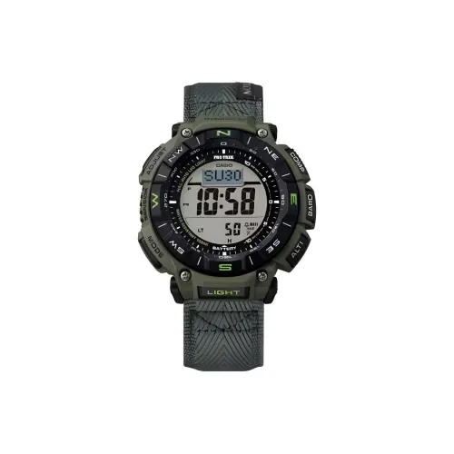 CASIO Mountaineer Collection Солнечный механизм Canvas Ремешок Часы Мужские Циферблат Серый