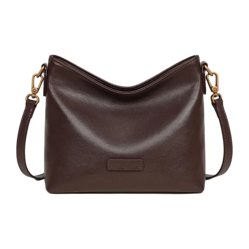 MILLIE'S Сумка через плечо из коровьей кожи сумка на плечо стандартная женская цвет эбеновое дерево кофейный черный