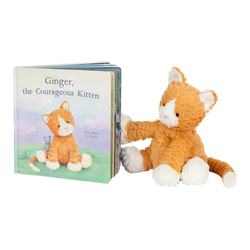 JELLYCAT 'Brave Little Кошка Jiangjie' КНИГА и 'Silly Jiangjie Кошка' Куклы Плюшевая кукла 23 см Рекомендуемый рост