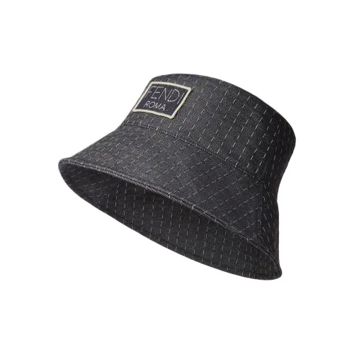 FENDI Cotton Bucket Hats Мужской Черный