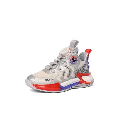 BELLE Slip-resistant Anti-KICK Abrasion-resistant MID Топ Детские Баскетбольные Кроссовки Светло-Серый Детский