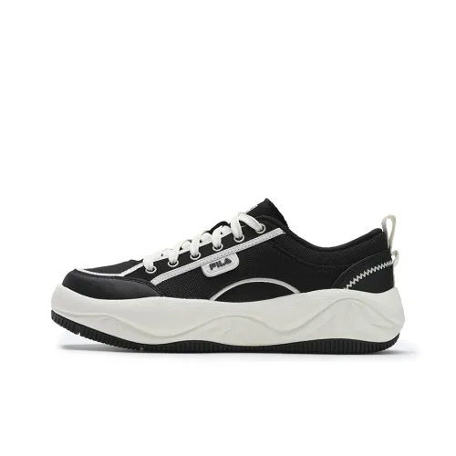 FILA Cookies Износостойкие Дышащие Легкие Низкие Топ Кеды Мужские Черные Белые