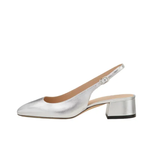 Stuart Weitzman SW MAEVE Грубый каблук Высокие каблуки 3,5 см Женские Серебристые