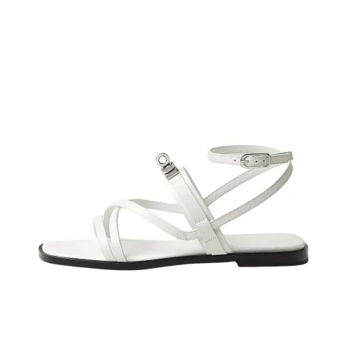 HERMES Июнь one Ремень Сандалии Женские Белые