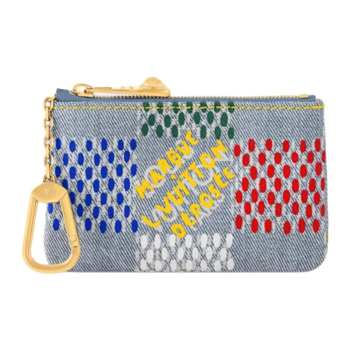 LOUIS VUITTON Denim Key Pouch Мужской Джинсовый Синий