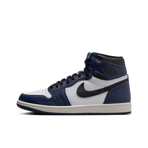 Jordan Air Jordan 1 High OG 'Midnight Blue' High Top Vintage Баскетбольные Кроссовки Мужские Синий Белый